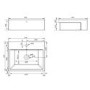 1500mm - 1800mm Blue Toilet and Sink Unit with Marble Effect Worktop and Chrome Fittings - Coniston