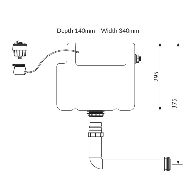 Dual Flush Concealed Cistern
