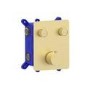 Grade A1 - Gold Push Button Concealed Mixer Shower with Round Head - Vance