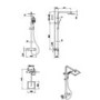 Black Square Thermostatic Mixer Shower Set with Exposed Valve - Zana