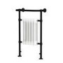 White and Black Traditional Column Radiator with Towel Rail 952 x 659mm - Regent