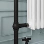 White and Black Traditional Column Radiator with Towel Rail 952 x 659mm - Regent