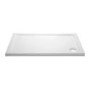 1000x700mm White Stone Resin Rectangular Shower Tray - Pearl