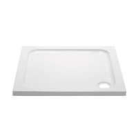 760x760mm White Stone Resin Square Shower Tray - Pearl