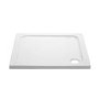 760x760mm White Stone Resin Square Shower Tray - Pearl