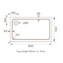 800x700mm Stone Resin Rectangular Shower Tray - Pearl
