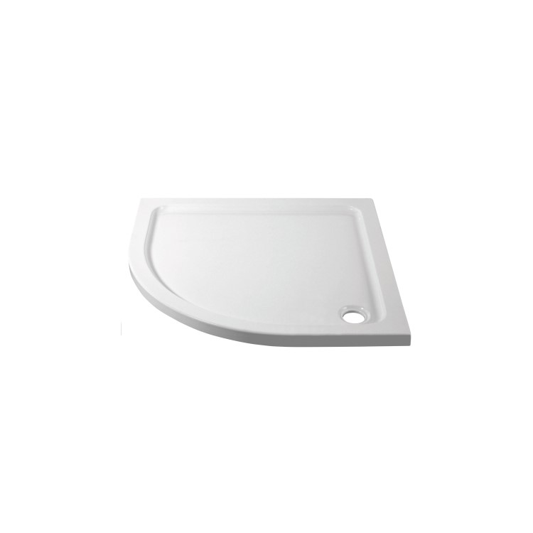 800x800mm Quadrant Shower Tray - White Acrylic Stone Resin - Pearl