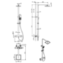 Chrome Thermostatic Mixer Shower with Square Overhead & Handset - Koto