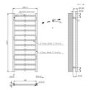 Brass Towel Radiator 1200 x 500mm - Sonoran