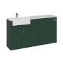 1500mm - 1800mm Green Toilet and Sink Unit with Marble Worktop and Chrome Fittings - Coniston