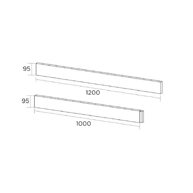 95mm High Riser Kit Pack for 800-1200mm Shower Trays   - White