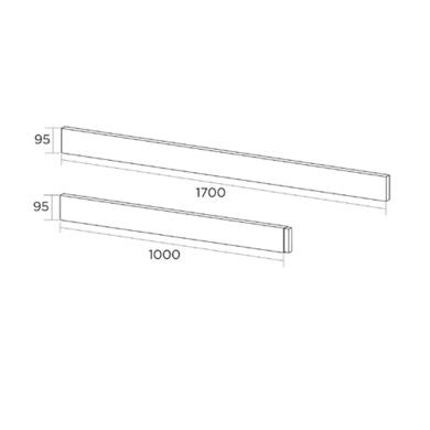 95mm High Riser Kit Pack for 1300-1700mm Shower Trays - White