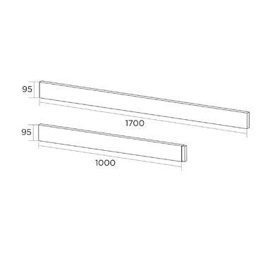 95mm High Riser Kit Pack for 1300-1700mm Shower Trays - White