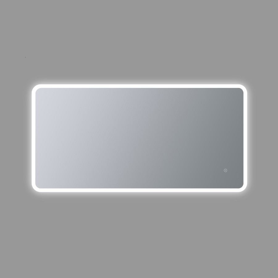 Rectangular LED Bathroom Mirror with Demister & Shaver Socket 1200x600mm -Ariel 
