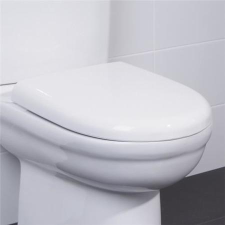 GRADE A1 - Micro Soft Close White Toilet Seat