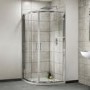 GRADE A1 - 800 x 800mm Quadrant Sliding Shower Enclosure 4mm Glass - Aqualine