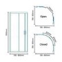 GRADE A1 - 800 x 800mm Quadrant Sliding Shower Enclosure 4mm Glass - Aqualine