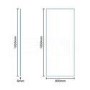 GRADE A1 - Walk In Glass Shower Screen - 1850 x 800mm - 8mm Glass