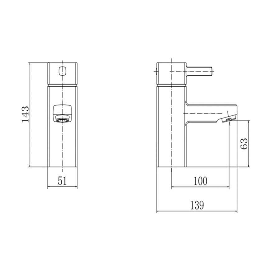 Chrome Bath and Basin Tap Set - Form