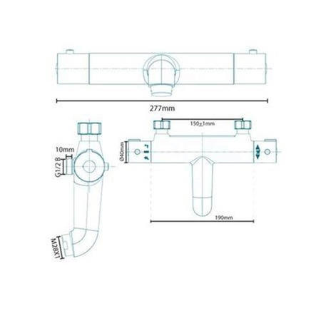Wall Mounted Bath Shower Mixer - Focus Range