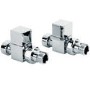 Deluxe Square Straight Chrome Radiator Valves