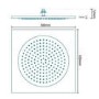Glenvar Square 500mm Rose Ceiling Shower Head 