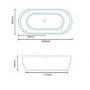 Aluna Freestanding Double Ended Bath - 1600 x 800mm