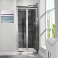 Bi-Fold Shower Door - 900mm - 6mm Glass - Aquafloe