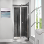 Bi-Fold Shower Door - 900mm - 6mm Glass - Aquafloe