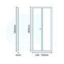 Bi Fold Enclosure 760mm with Side Panel 1000mm - 6mm Glass - Aquafloe Range