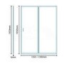 Sliding Shower Door 1400mm - 6mm Glass - Aquafloe