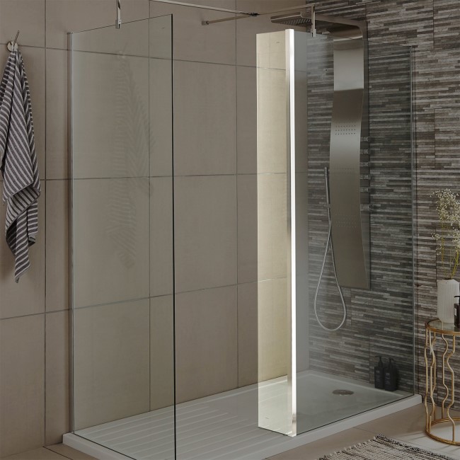 Aqualine 8mm Return Shower Screen - H1850 x W250mm