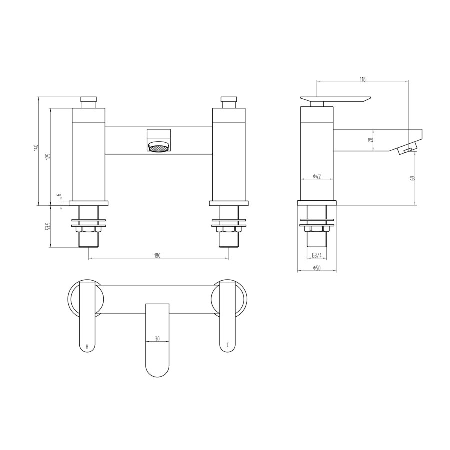 Harris Bath Filler Tap