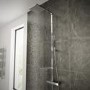 GRADE A2 - Vira Square Riser Slide Shower Rail Kit with Dual Valve