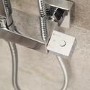 GRADE A2 - Vira Square Riser Slide Shower Rail Kit with Dual Valve