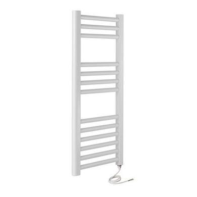 Elton Electric 800 x 400mm Straight White Heated Towel Rail