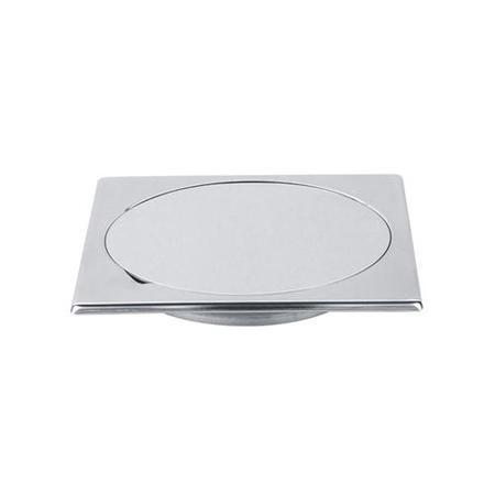 Polished Stainless Steel Floor Drain with removable cover 150x150