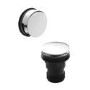 Push Button Bath Waste and Overflow - Chrome