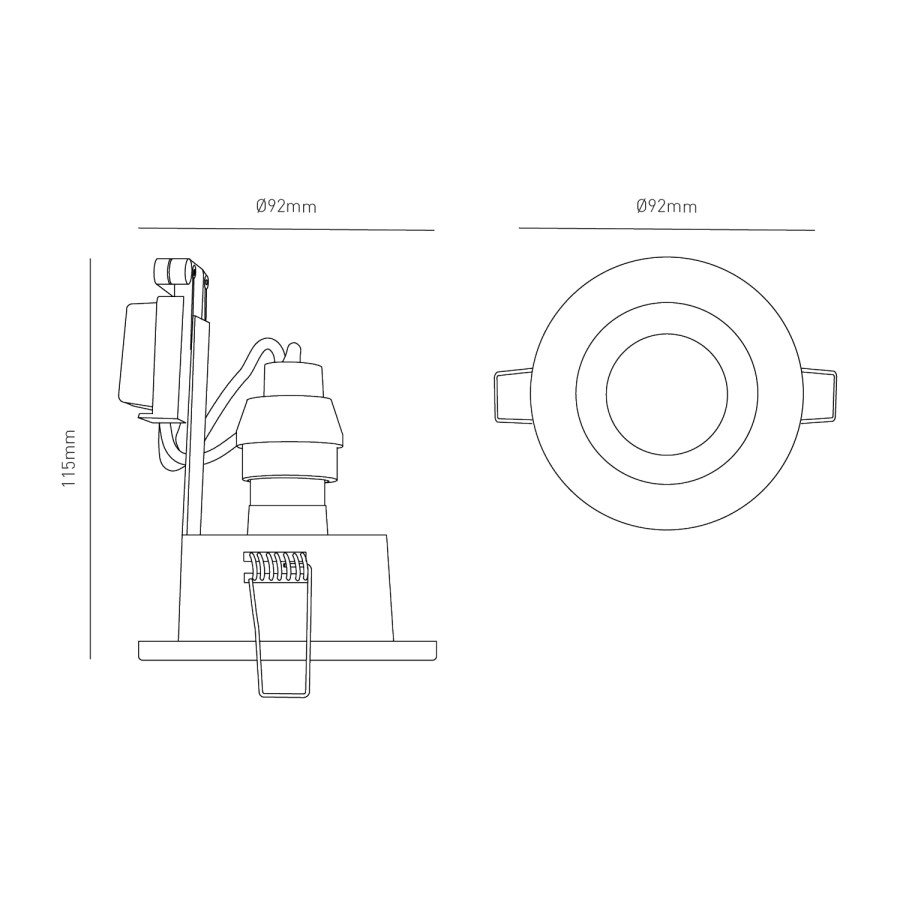 IP65 Black Down Light