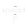 Black Hollywood Style Bathroom Wall Light with Pull Cord - Ara