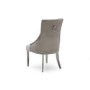 Pair of Champagne Grey Velvet Dining Chairs with Knockerback - Vida Living Belvedere