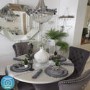 Pair of Grey Velvet Dining Chairs with Silver Knocker - Vida Living
