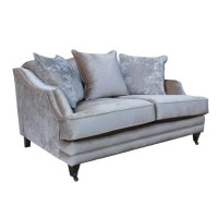 Belvedere Cream Velvet Sofa - Seats 2 with 3 Scatter Cushions 