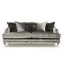 GRADE A2 - Belvedere Silver Velvet Sofa - Seats 4