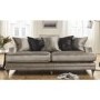 GRADE A2 - Belvedere Silver Velvet Sofa - Seats 4