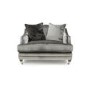 Belvedere Silver Velvet Loveseat Chair