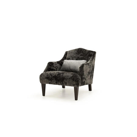 Belvedere Accent Chair in Silver Velvet