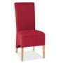 Bentley Designs Pair of Nina Wing Back Chairs in Red and Oak