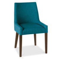 Bentley Designs Pair of Ella Walnut Scoop Back Chairs in Teal