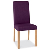 Bentley Designs Pair of Parker Dining Chairs in Plum and Oak